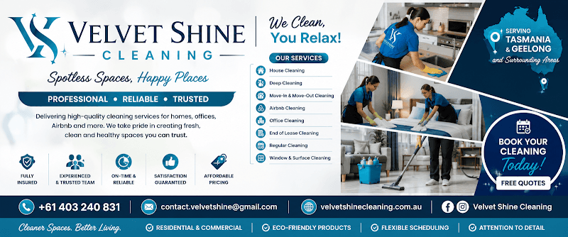 Velvet Shine Cleaning cleaning work in Hobart