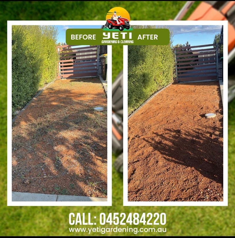 Yeti Gardening and Cleaning lawn care work in Farrer