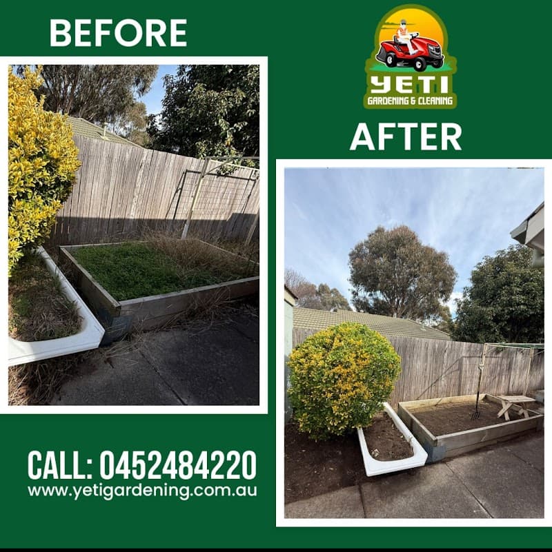 Yeti Gardening and Cleaning lawn care work in Farrer
